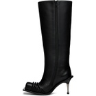 FIDAN NOVRUZOVA Black Stiletto Heel Classic Square Toe Boots