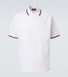 Gucci Web Stripe cotton-blend piqué polo shirt