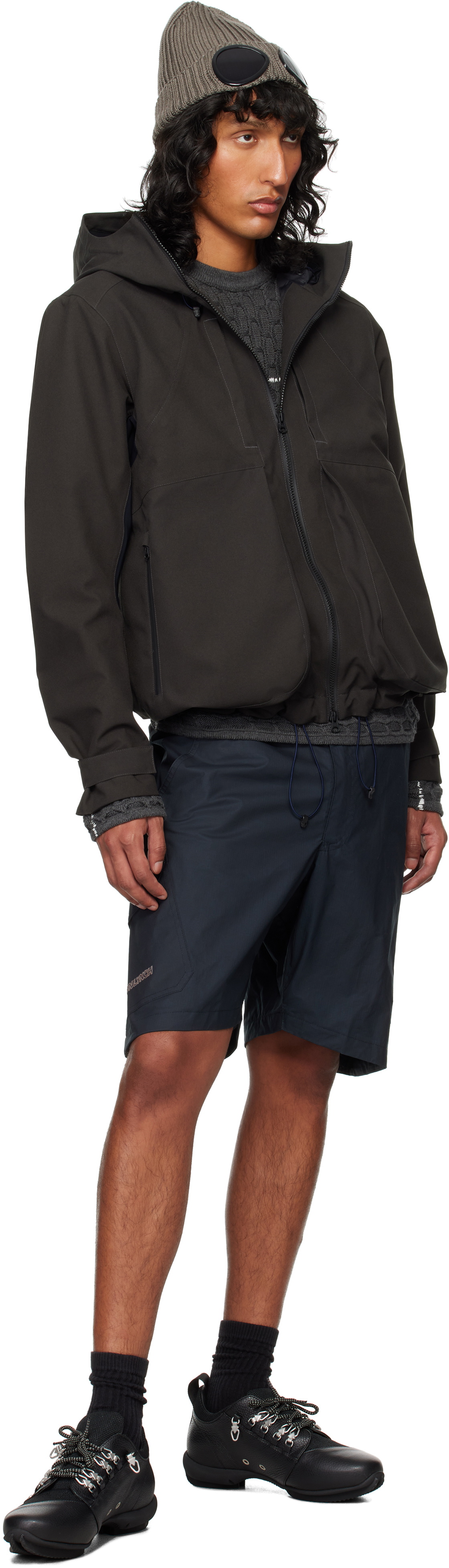 Robyn Lynch Black Ripstop Cotton Cargo Shorts
