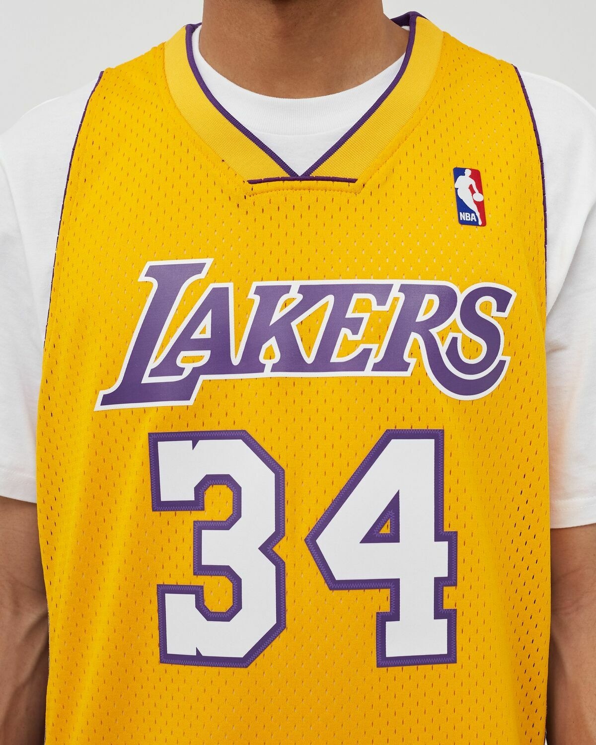 Mitchell & Ness Nba Swingman Jersey Los Angeles Lakers Home 1999 00 Shaquille O'neal #34 Yellow - Mens - Jerseys