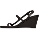 St. Agni Brown High Wedge Heeled Sandals