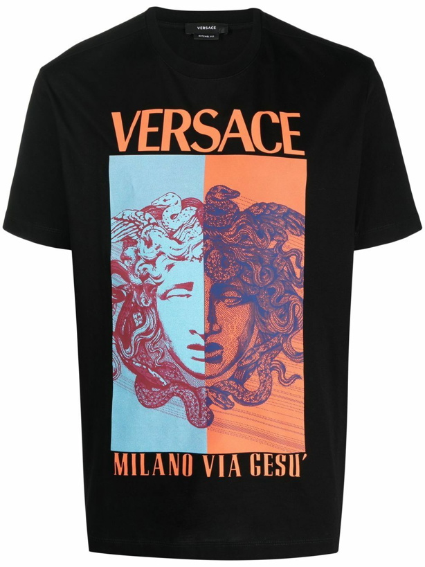 Photo: VERSACE - Printed Cotton T-shirt