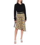Balenciaga Chain-print wrap midi skirt