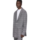 Off-White Grey Wool Shirt Blazer