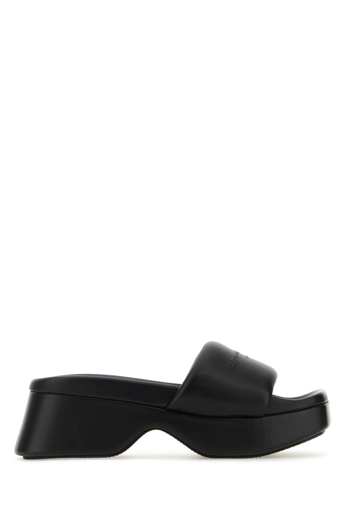 【Alexander Wang】20mm Dome leather flatform sandals ALEXANDER WANG 20mm Dome Leather Flatform Sandals Alexander Wang