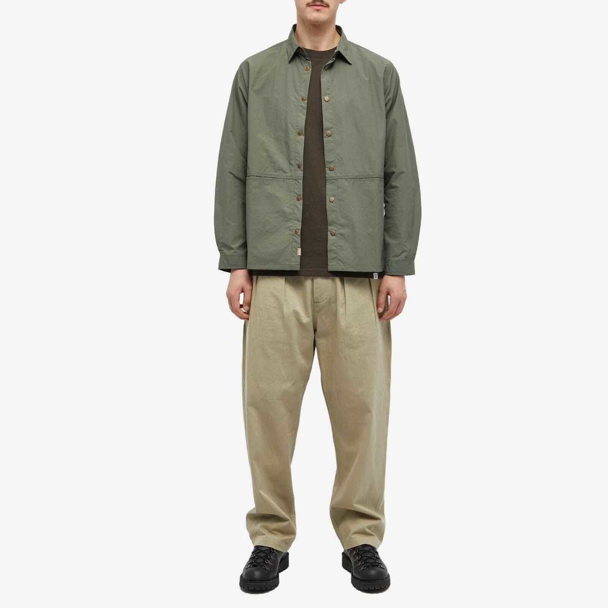 Kestin Men's Armadale Overshirt in Military Italian Nylon Kestin Hare