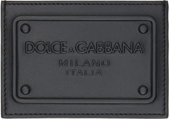 Photo: Dolce & Gabbana Black Embossed Card Holder