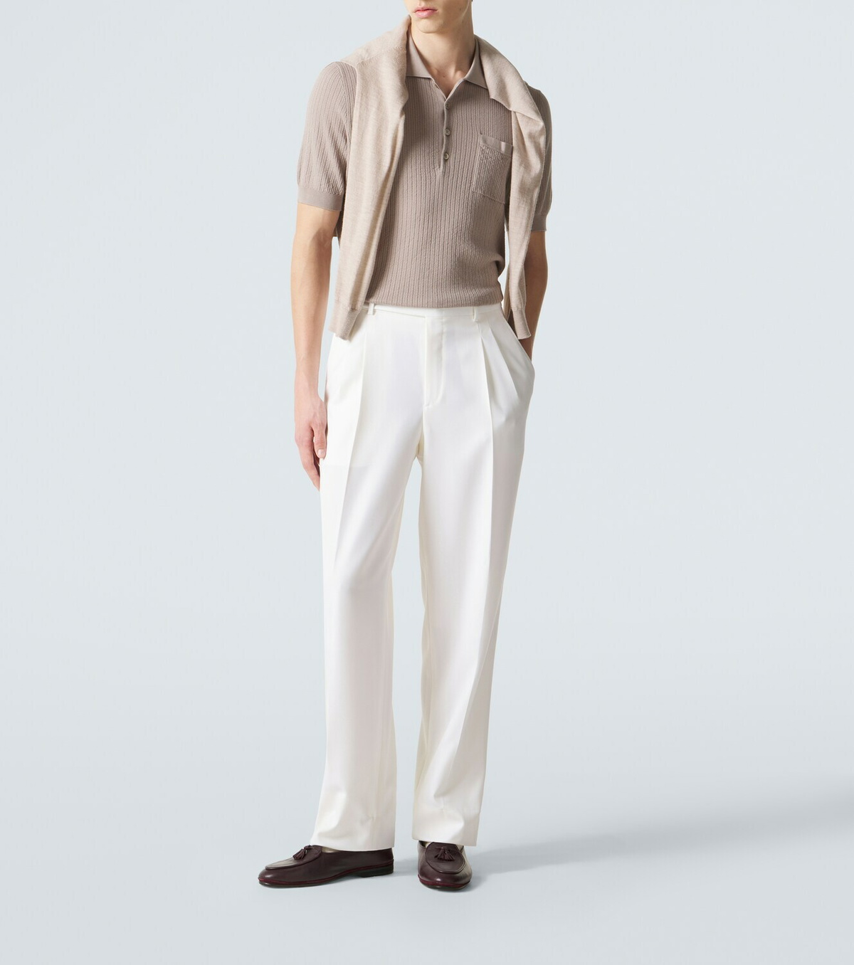 Brioni Elba wool straight pants
