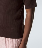 Dolce&Gabbana Ribbed-knit cotton polo sweater
