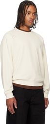 LEMAIRE Off-White Crew Neck Sweatshirt
