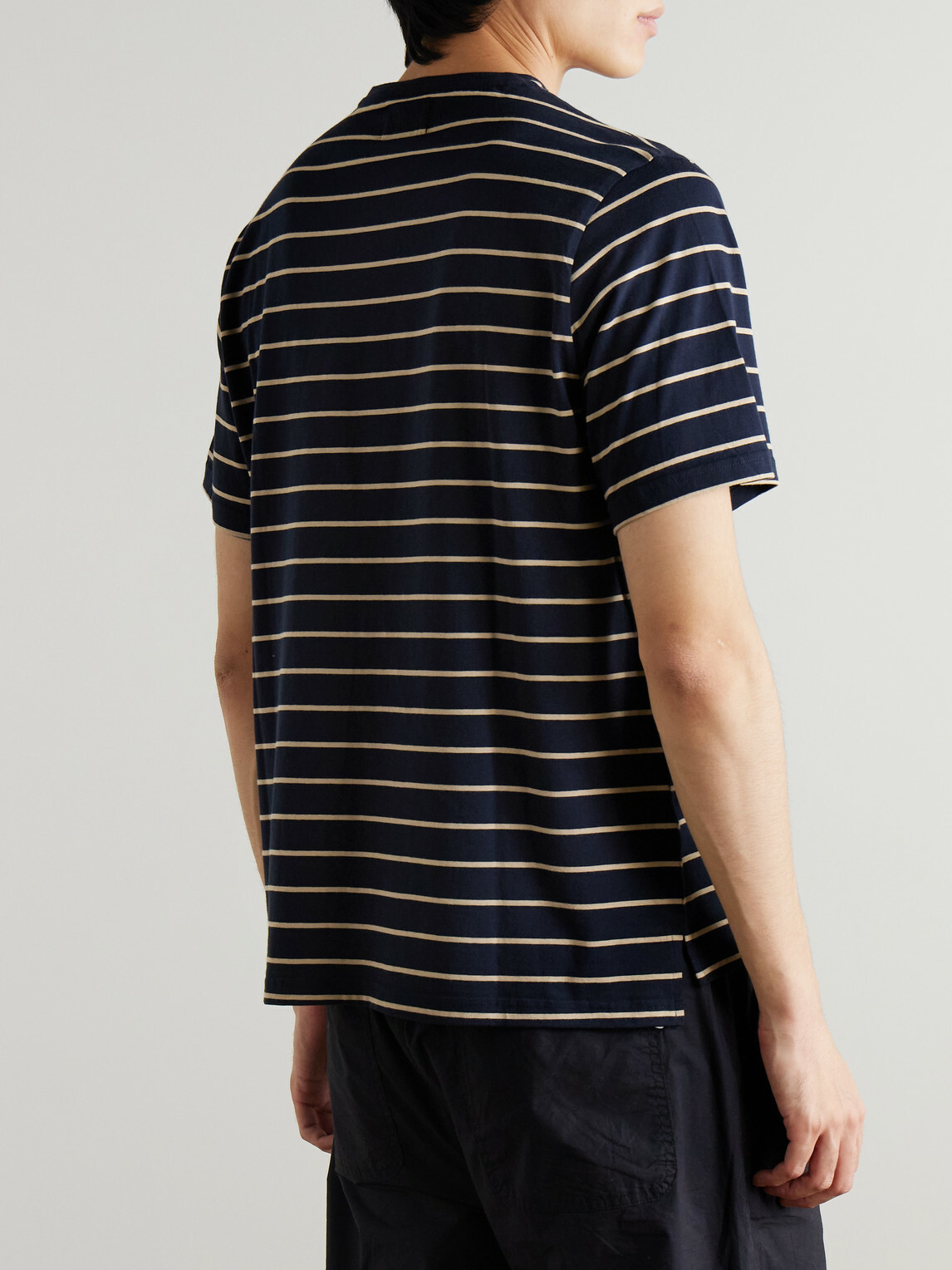 Oliver Spencer - Webber Striped Cotton-Jersey T-Shirt - Blue