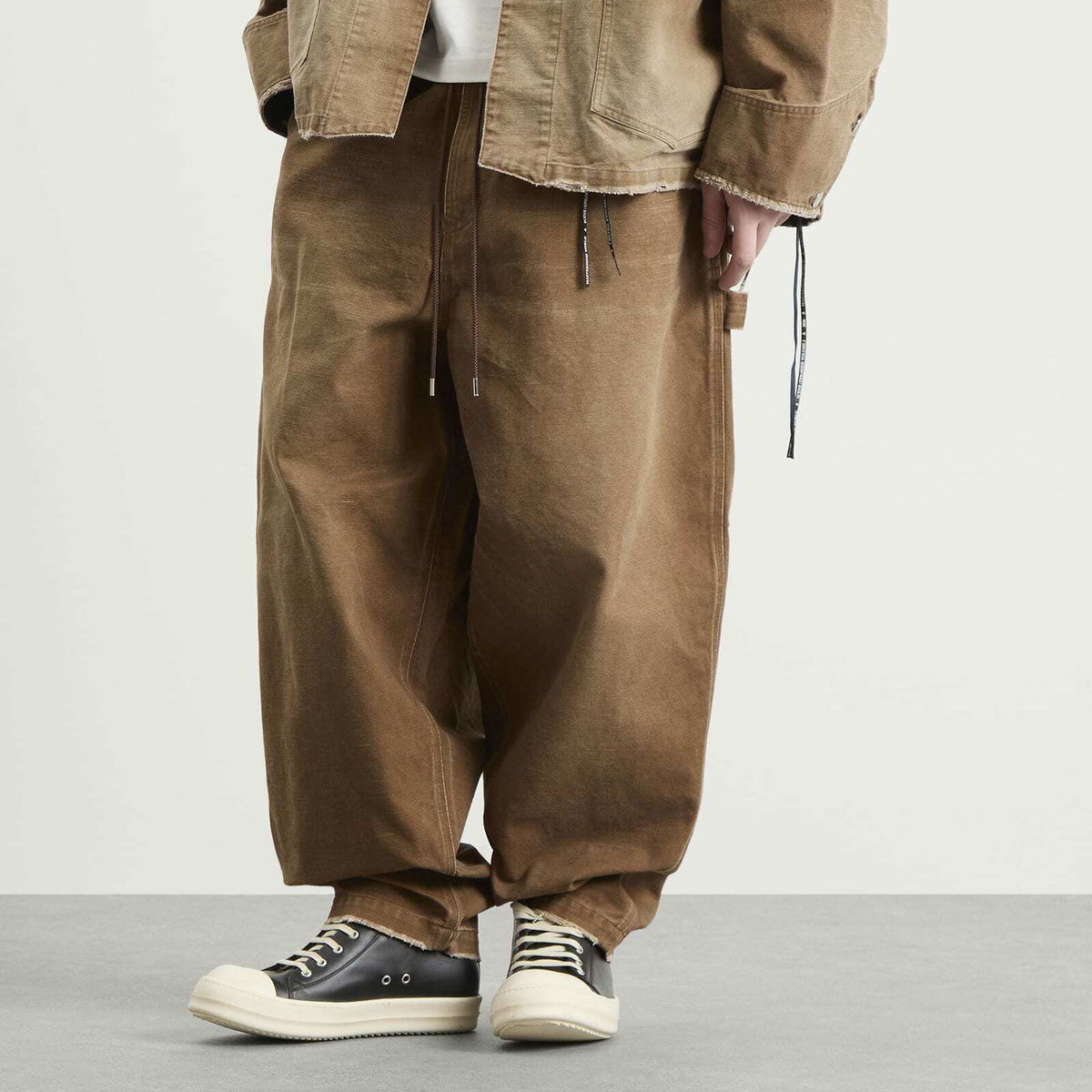 MASTERMIND WORLD Men's Wide Fit Duck Painter Pants in Dark Brown