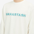 Manastash Men's Long Sleeve Ice Logo T-Shirt in Off White