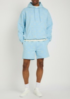 Casablanca Logo-monogrammed Cotton Shorts Light Blue