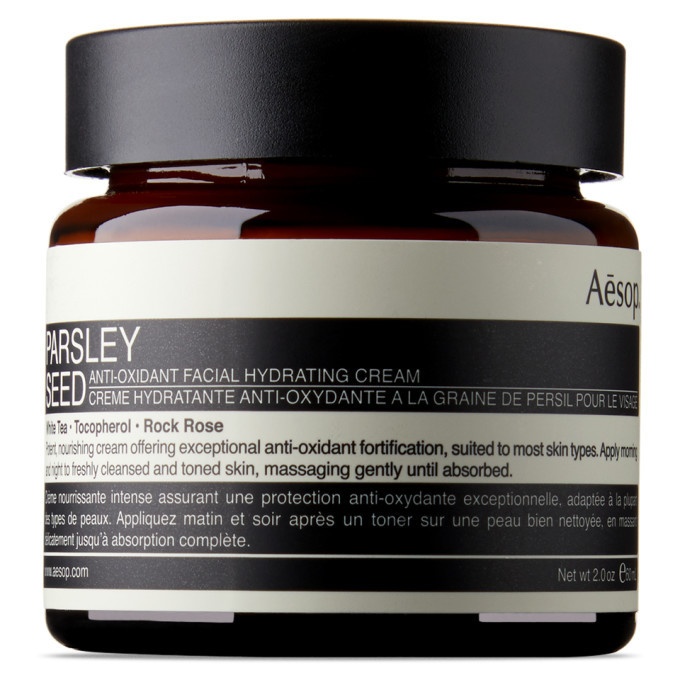Photo: Aesop Parsley Seed Facial Hydrating Cream, 60 mL