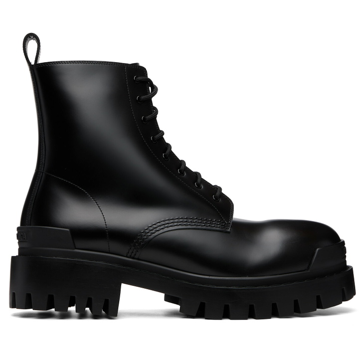Photo: Balenciaga Black Strike Zip Boots