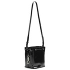 F/CE. Women's Tech Leather Drawstring Shoulder Bag in Black 