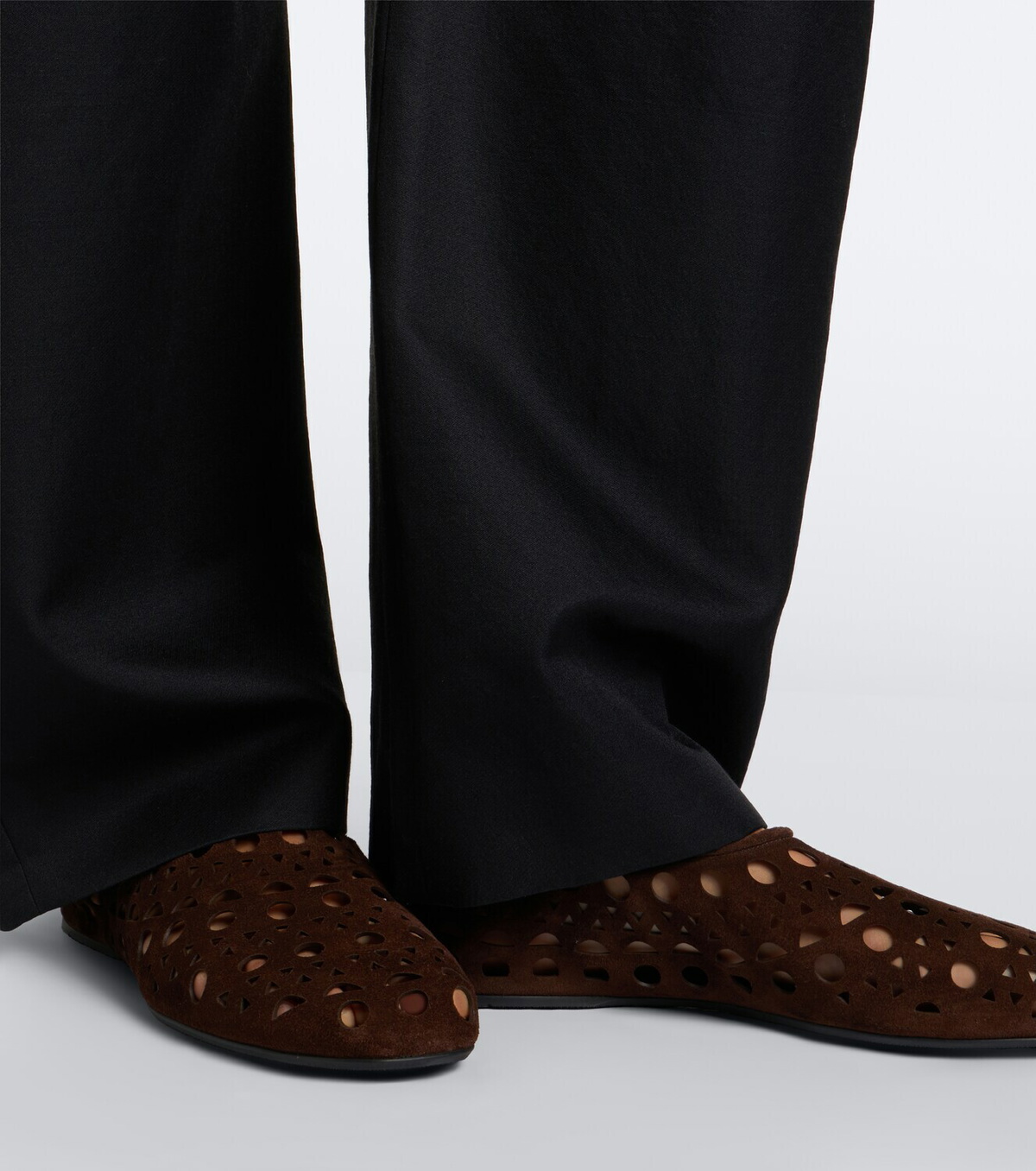Alaïa Vienne suede slip-on shoes