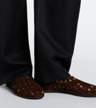Alaïa Vienne suede slip-on shoes