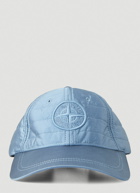 Compass Patch Quilted Baseball Cap in Blue