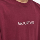 Air Jordan Men's Wordmark Fleece T-Shirt in Cherrywood Red/Sail