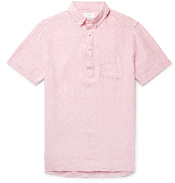 Photo: Onia - Abe Button-Down Collar Linen Shirt - Men - Pink