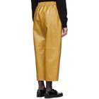 Givenchy Yellow Leather Drawstring Trousers