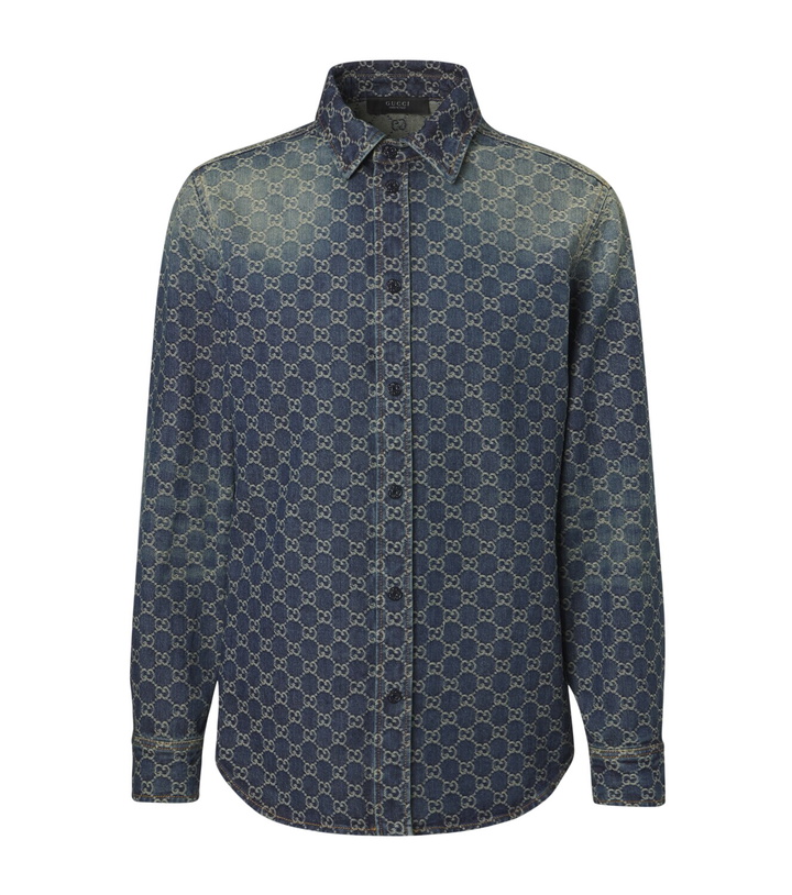 Photo: Gucci GG denim jacquard shirt