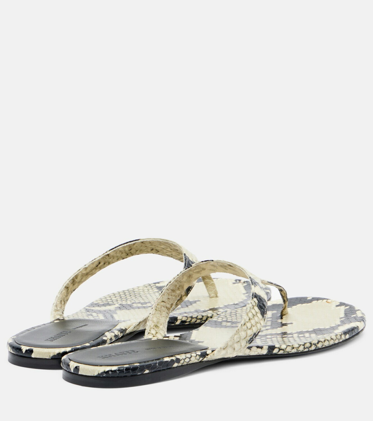 Khaite Archer snake-effect leather thong sandals