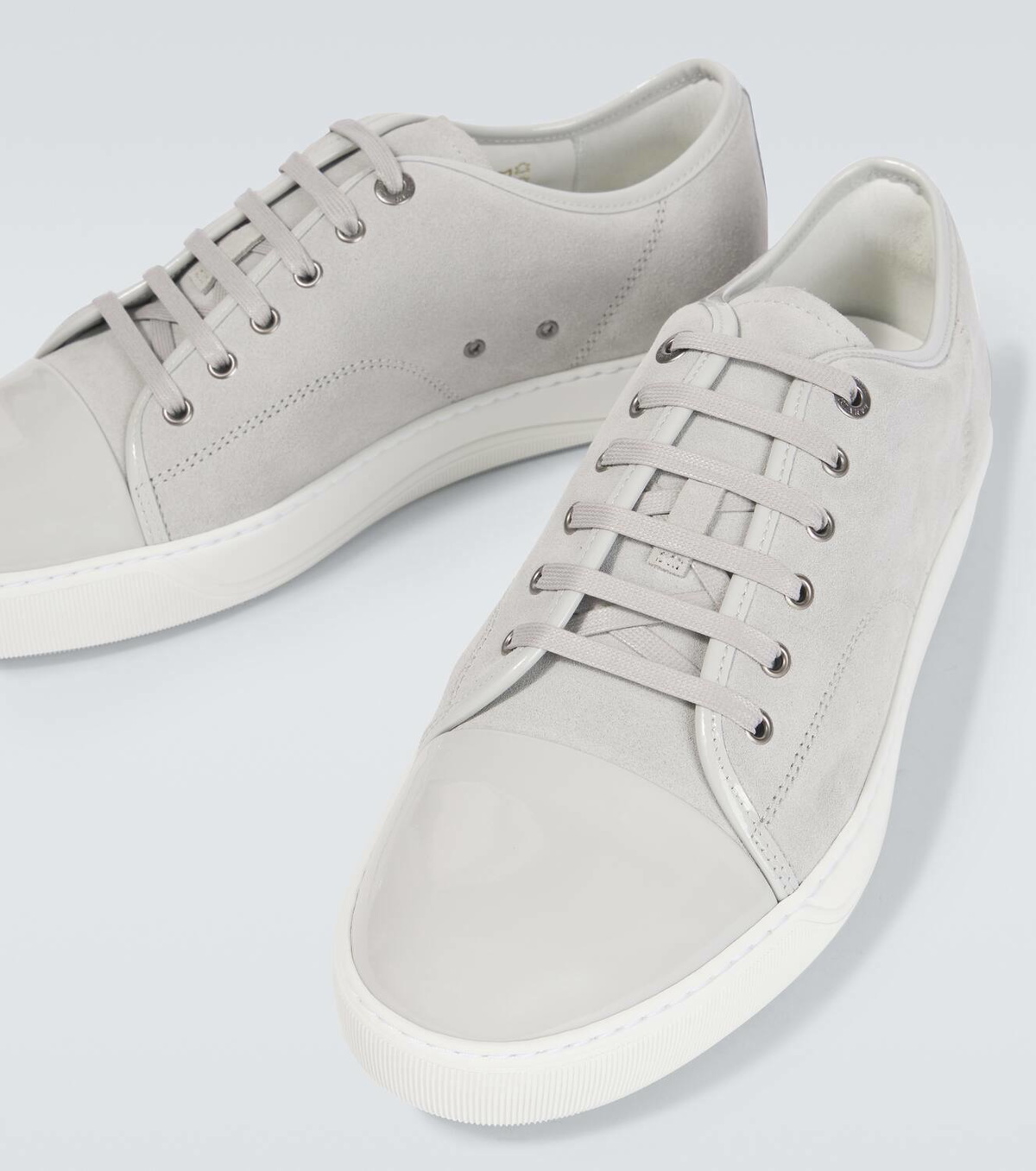 Lanvin DBB1 leather-trimmed suede sneakers