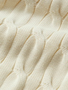 Rag & Bone - Windsor Striped Cable-Knit Organic Cotton Sweater Vest - Neutrals