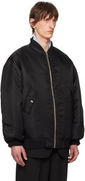 The Frankie Shop Black Astra Bomber Jacket