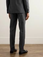 Lardini - Straight-Leg Pleated Stretch Wool and Cashmere-Blend Flannel Suit Trousers - Gray