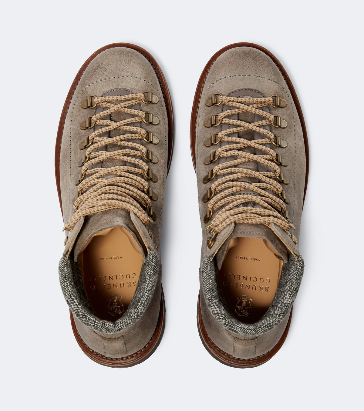 Brunello Cucinelli Suede lace-up boots