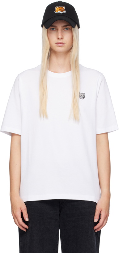 Photo: Maison Kitsuné White Bold Fox Head T-Shirt