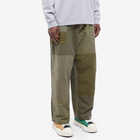 Comme des Garçons Homme Men's Patchwork Loose Field Pant in Khaki Mix