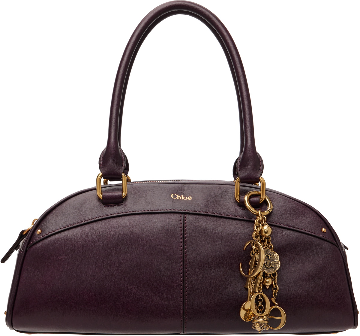 Chloé Burgundy Soft Leather Chloé Bowling Bag