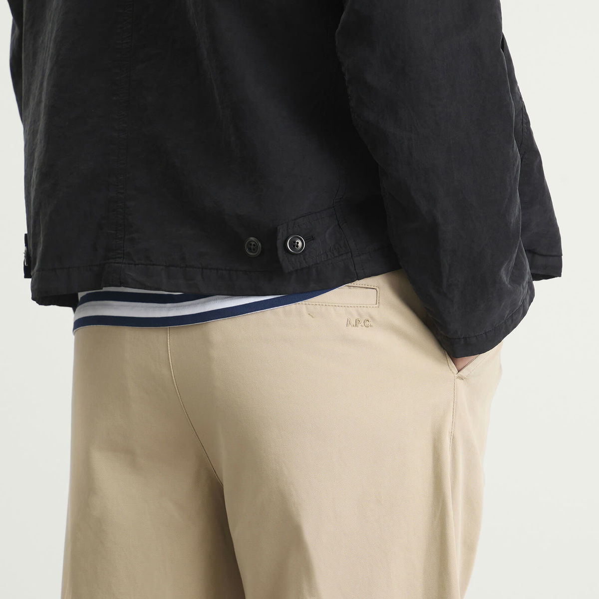 A.P.C. Men's Ricky Double Pleat Chinos in Beige