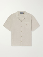 Polo Ralph Lauren - Convertible-Collar Logo-Embroidered Cotton-Piqué Shirt - Neutrals