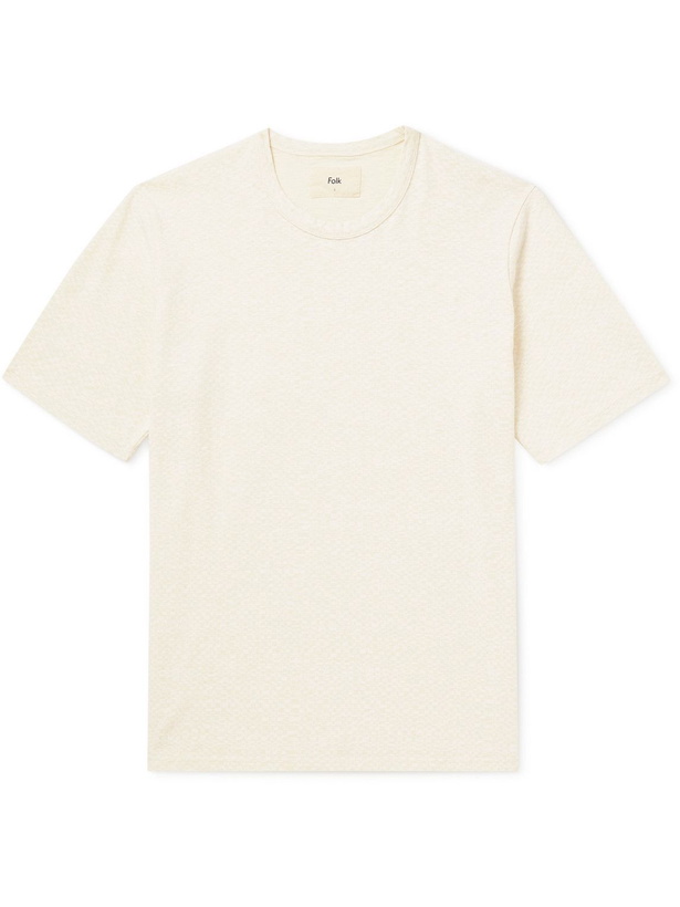 Photo: Folk - Slub Cotton-Jersey T-Shirt - Neutrals