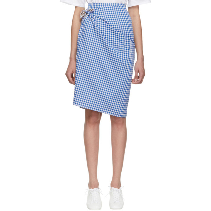 Photo: Ports 1961 Blue and Brown Gingham Multi-Styling Skirt
