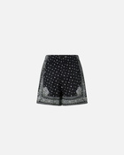 Pinko Bandana Print Shorts Black/Lime