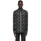 Givenchy Black and Grey Jewelry Printed Shirt