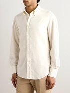 Brunello Cucinelli - Button-Down Collar Cotton-Corduroy Shirt - Neutrals