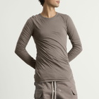 Rick Owens Men's Double Layer Long Sleeve T-Shirt in Dust