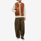 Story mfg. Men's Patchwork Saturn Vest in Brown Loved