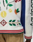 Casablanca Casablanca Laurel Intarsia Knit Jacket White - Mens - Zippers & Cardigans