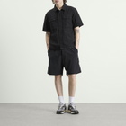 C.P. Company Men's Ripstop Short Sleeve Overshirt in Black