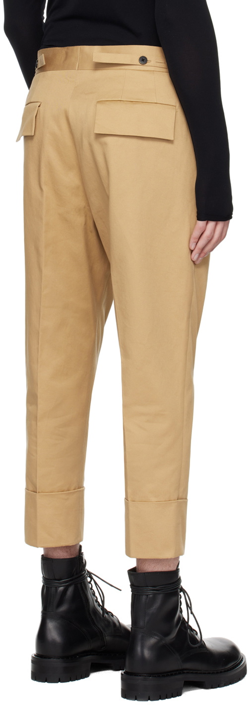SAPIO Beige Rolled Trousers