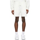 Essentials White Reflectiv Fleece Shorts